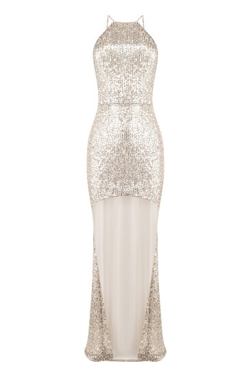 Evening dress with open back