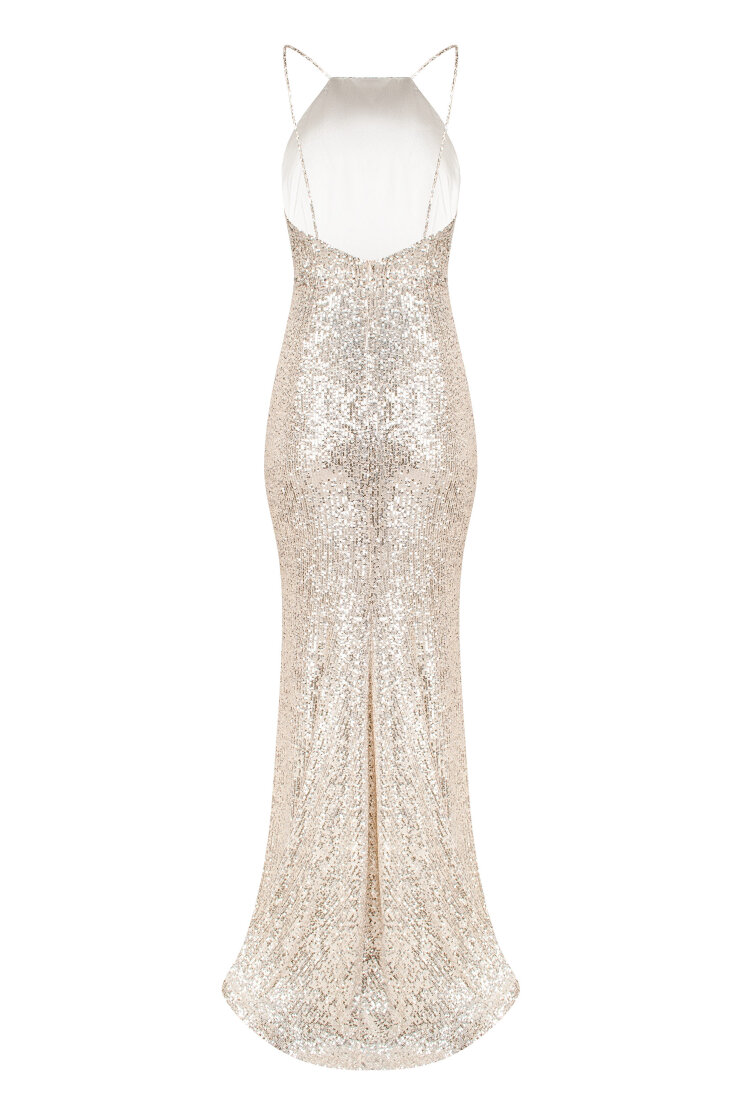 Evening dress with open back