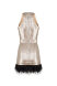Short sequins dress with ostrich feather trim